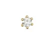 1 x 0,07 ct diamant solitaireørestik i 14 karat guld med diamant