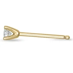 1 x 0,07 ct diamant solitaireørestik i 14 karat guld med diamant