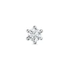1 x 0,11 ct diamant solitaireørestik i 14 karat hvidguld med diamant