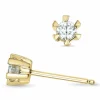 2 x 0,18 ct Kampagne - diamant solitaireørestikker i 14 karat guld med diamant