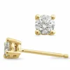 2 x 0,20 ct Kampagne - diamant ørestikker i 14 karat guld med diamant