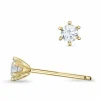 2 x 0,11 ct Kampagne - diamant solitaireørestikker i 14 karat guld med diamant