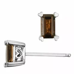 2 x 0,28 ct kvarts ørestikker i 14 karat hvidguld med kvarts