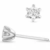 2 x 0,30 ct lab grown diamant solitaireørestikker i 14 karat hvidguld med lab grown diamant