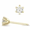 2 x 0,20 ct lab grown diamant solitaireørestikker i 14 karat guld med lab grown diamant
