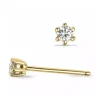 2 x 0,05 ct lab grown diamant solitaireørestikker i 14 karat guld med lab grown diamant