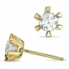 2 x 0,40 ct lab grown diamant ørestikker i 14 karat guld med lab grown diamant