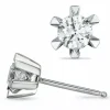 2 x 0,40 ct lab grown diamant ørestikker i 14 karat hvidguld med lab grown diamant