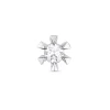 1 x 0,03 ct solitaireørestik i 14 karat hvidguld med diamant