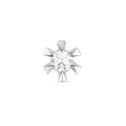 1 x 0,03 ct solitaireørestik i 14 karat hvidguld med diamant