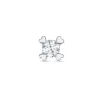1 x 0,03 ct solitaireørestik i 14 karat hvidguld med diamant