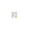 1 x 0,04 ct solitaireørestik i 14 karat guld med diamant