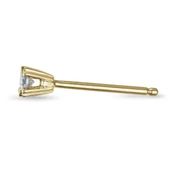 1 x 0,04 ct solitaireørestik i 14 karat guld med diamant