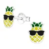 Ananas ørestikker i sølv
