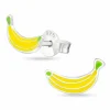 Banan gule øreringe i sølv