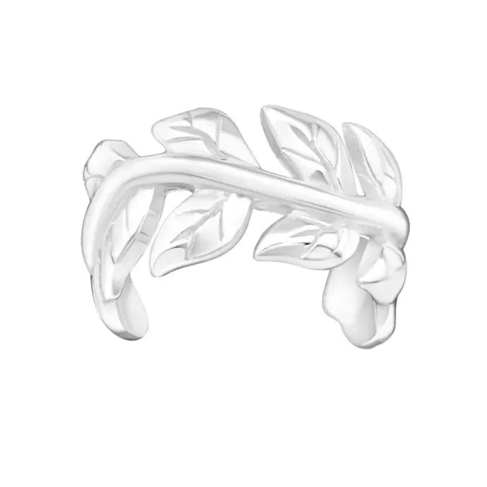 Blad ear cuff i sølv