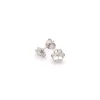 Blomster ørestikker i sølv med diamant