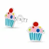 Cup cake øreringe i sølv