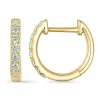 Diamant creoler i 14 karat guld med diamant