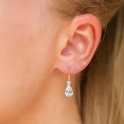 Dråbe øreringe i 9 karat guld med