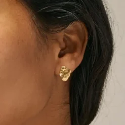 Enamel Maia Small øreringe i forgyldt sølv
