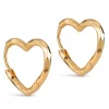 Enamel Organic Heart Small øreringe i forgyldt sølv