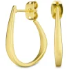 Halvcreoler i forgyldt messing