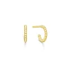 ID Fine IDH016GD Bubbly mini hoops i forgyldt sølv