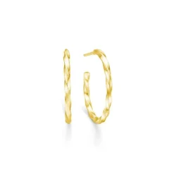 ID Fine IDH001GD hoops i forgyldt sølv