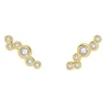 Nava Halley Petite øreringe i forgyldt sølv hvid zirkon