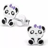 Panda øreringe i sølv