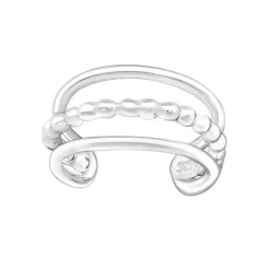Rund ear cuff i sølv