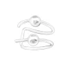 Runde ear cuff i sølv